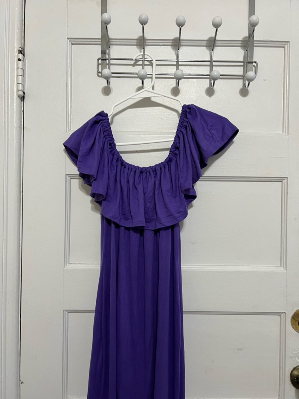 Stunning Seven7 Purple One-Shoulder Ruffled Maxi Dress size cl - Picture 5 of 5